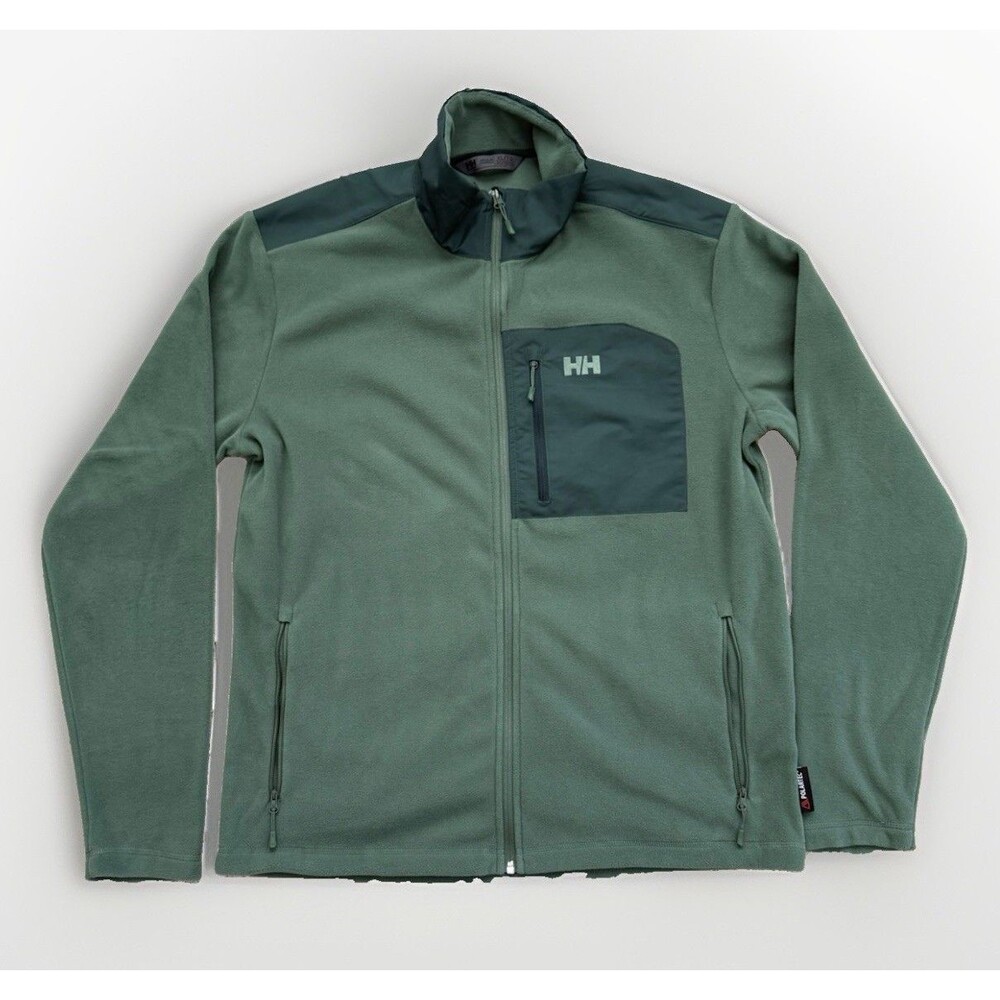 Helly Hansen Daybreaker Block Polartec Fleece Jacket Men XLGreen Full Zip 49454